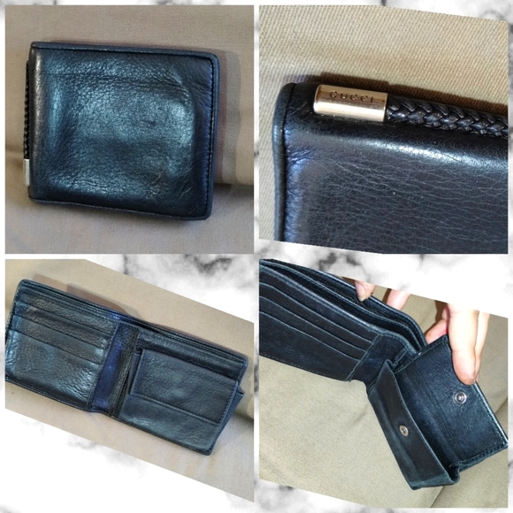 Gucci Bags Vintage Gucci Soft Black Leather Mens Bifold Wallet
